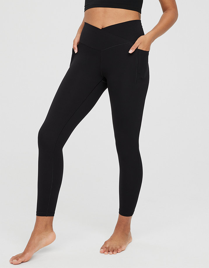 aerie, Pants & Jumpsuits, Aerie Real Me High Waisted Crossover Flare  Legging Yoga Pants