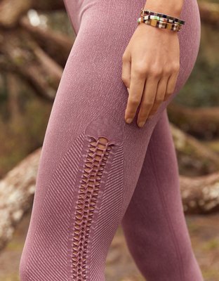 Женские брюки Aerie OFFLINE Seamless Macrame High Waisted Legging — фото 7