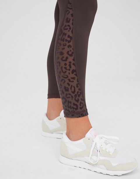 Женские брюки Aerie OFFLINE Goals High Waisted Leopard Mesh Legging