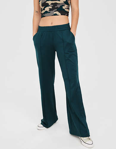 OFFLINE By Aerie Tricot On-The-Go Wide Leg Pant