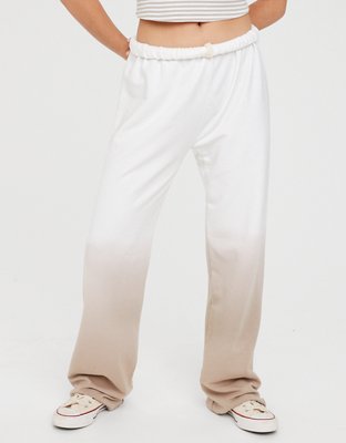 aerie, Pants & Jumpsuits, Aerie White Beach Gauze High Slit Elastic Waist  Comfy Flowy Pants