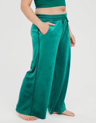 Aerie High Waisted Twill Wide Leg Pant