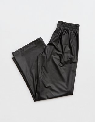 OFFLINE By Aerie Real Luxe Faux Leather Wide Leg Pant