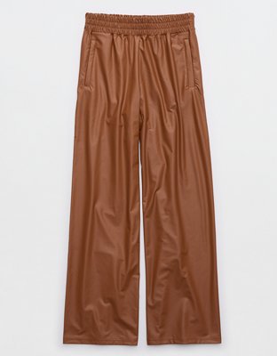 Buy OFFLINE By Aerie Real Luxe Faux Leather Wide Leg Pant online