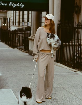 OFFLINE By Aerie OTT Fleece Super Wide Leg Pant
