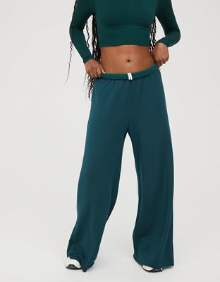 Forest Green Extreme Flare Long Leg Pants