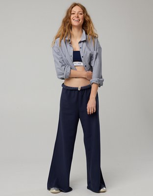 OFFLINE By Aerie OTT Fleece Super Wide Leg Pant