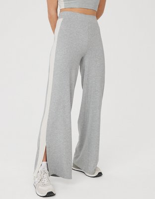 Womens Tall Side Stripe Wide Leg Jogger - Grey - S  Wide leg sweatpants  outfit, Sweatsuit outfits, Trendy sweatpants outfit