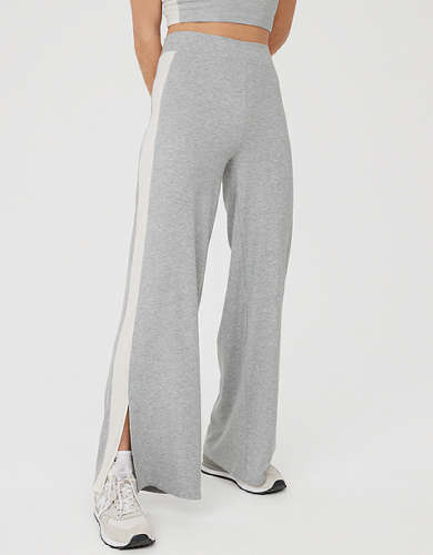 OFFLINE By Aerie Thumbs Up Heavyweight Ribbed Wide Leg Pant