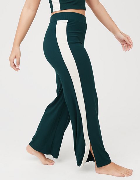 Женские брюки Aerie OFFLINE By Aerie Thumbs Up Heavyweight Ribbed Wide Leg Pant