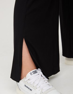 OFFLINE By Aerie Thumbs Up Heavyweight Ribbed Wide Leg Pant