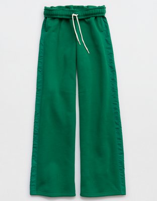 OFFLINE By Aerie Cloud Fleece Aqua Nylon Trouser