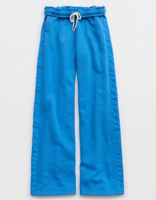 OFFLINE By Aerie Cloud Fleece Aqua Nylon Trouser