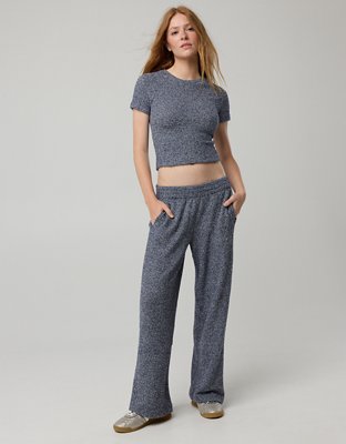 OFFLINE By Aerie Boucle Wide Leg Pant