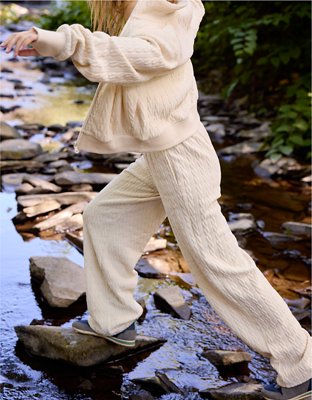 OFFLINE By Aerie Cable Lounge Trouser