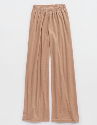 OFFLINE By Aerie Velour Rib Super Wide Leg Pant