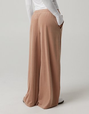 OFFLINE By Aerie Velour Rib Super Wide Leg Pant