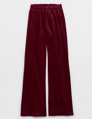 OFFLINE By Aerie Velour Rib Super Wide Leg Pant