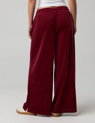 OFFLINE By Aerie Velour Rib Super Wide Leg Pant