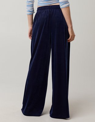 OFFLINE By Aerie Velour Rib Super Wide Leg Pant