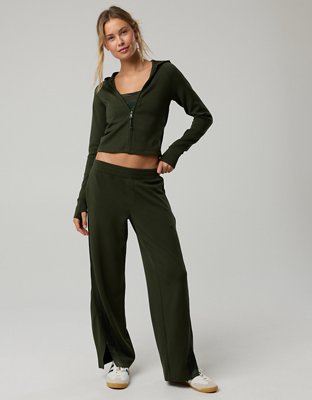 OFFLINE By Aerie Chill Up Satin Track Trouser