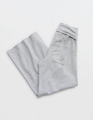 OFFLINE By Aerie OTT Fleece Super Wide Leg Foldover Pant