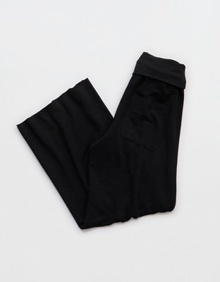 OFFLINE By Aerie OTT Fleece Super Wide Leg Foldover Pant