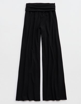 OFFLINE By Aerie OTT Fleece Super Wide Leg Foldover Pant