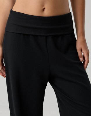 OFFLINE By Aerie OTT Fleece Super Wide Leg Foldover Pant