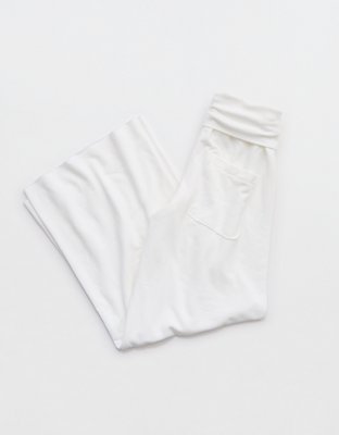 OFFLINE By Aerie OTT Fleece Super Wide Leg Foldover Pant