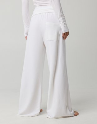 OFFLINE By Aerie OTT Fleece Super Wide Leg Foldover Pant | OFFLINE