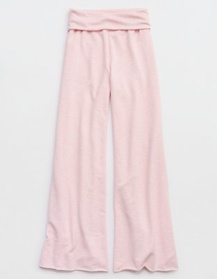 OFFLINE By Aerie OTT Fleece Super Wide Leg Foldover Pant