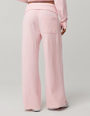 OFFLINE By Aerie OTT Fleece Super Wide Leg Foldover Pant