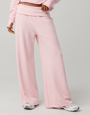 OFFLINE By Aerie OTT Fleece Super Wide Leg Foldover Pant