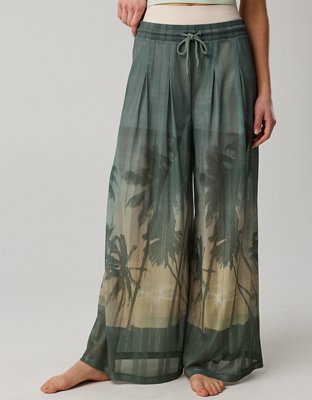 OFFLINE By Aerie Mesh Super Wide Leg Pant