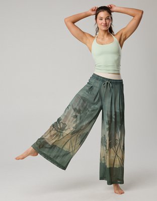 OFFLINE By Aerie Mesh Super Wide Leg Pant