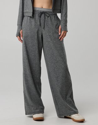 Женские брюки Offline By Aerie Weekend Away Layered Waistband, цвет: Тёмный меланжевый серый — фото 4