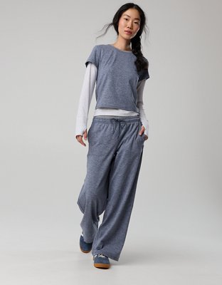 Pantalon à ceinture superposée Weekend Away OFFLINE d'Aerie