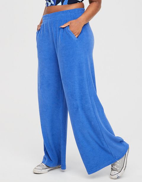 Женские брюки Aerie OFFLINE By Aerie Summer Lights Terry Wide Leg Pant