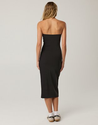 OFFLINE By Aerie Stripe Rib Night Out Midi Tube Dress | OFFLINE