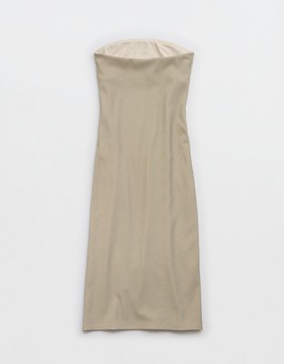 OFFLINE By Aerie Stripe Rib Night Out Midi Tube Dress