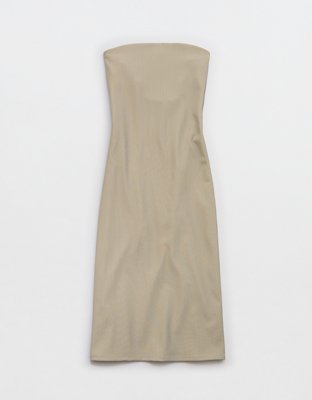 OFFLINE By Aerie Stripe Rib Night Out Midi Tube Dress