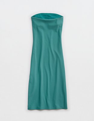 OFFLINE By Aerie Stripe Rib Night Out Midi Tube Dress