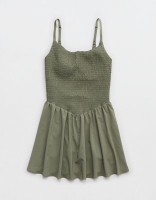 OFFLINE By Aerie Real Me Smocked Flowy Dress