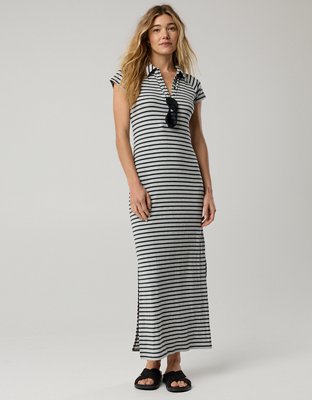 OFFLINE By Aerie Thumbs Up Heavyweight Polo Maxi Dress