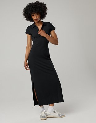 OFFLINE By Aerie Thumbs Up Heavyweight Polo Maxi Dress