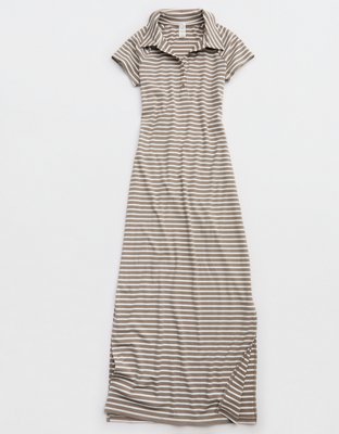 OFFLINE By Aerie Thumbs Up Heavyweight Polo Maxi Dress