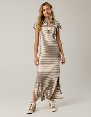 OFFLINE By Aerie Thumbs Up Heavyweight Polo Maxi Dress