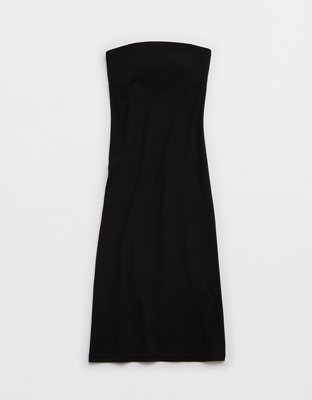 black fishtail dress long sleeve H&M Black Satin Slip Dress main image 1