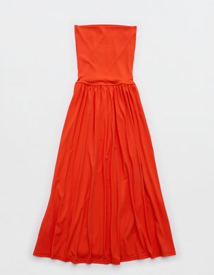 boho burnt orange maxi dress Peacock Primrose Boho 70s Smock Dress Burnt Orange